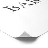 Christmas Bear Baby Shower Welcome Poster (Ecke)