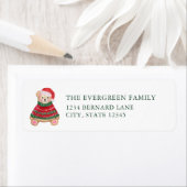 Christmas Bear Christmas Return Address Label (Insitu)