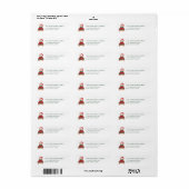 Christmas Bear Christmas Return Address Label (Vorne)