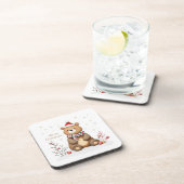 Christmas Bear Getränkeuntersetzer (Rechte Seite)