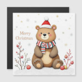 Christmas Bear Magnetkarte (Vorne/Hinten)