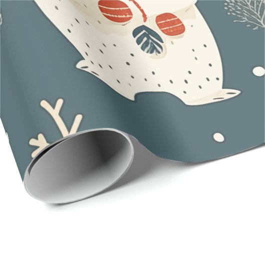 Christmas Bear Pattern Geschenkpapier (Rolleneckpunkt)