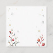 Christmas Bear Quadratische Visitenkarte (Rückseite)