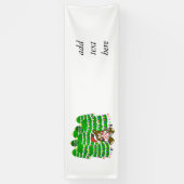 Christmas Bear with JOY Sign and ChristmasTrees Banner (Vertikal)