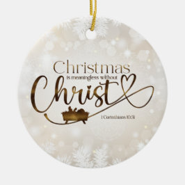 CHRISTMAS BEDEUTSAM OHNE KRISTENGELD KERAMIK ORNAMENT