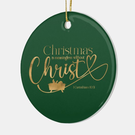 CHRISTMAS BEDEUTSAM OHNE KRISTENGELD KERAMIK ORNAMENT (Links)
