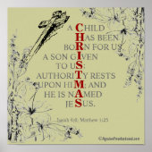 CHRISTMAS Bedeutung Poster (Vorne)