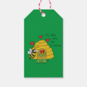 Christmas Bee Funny Holiday Cartoon Niedlich Geschenkanhänger (Vorderseite)