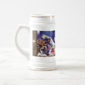 Christmas Beer Stein Happy Farm Party - Spaß Bierglas (Links)
