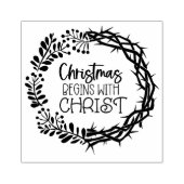 CHRISTMAS BEGINNT MIT CHRISTEN GUMMISTEMPEL (Prägung)