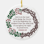 CHRISTMAS BEGINNT MIT CHRISTEN KERAMIK ORNAMENT (Hinten)