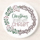 CHRISTMAS BEGINNT MIT CHRISTSTEM Untersetzer (Vorne)