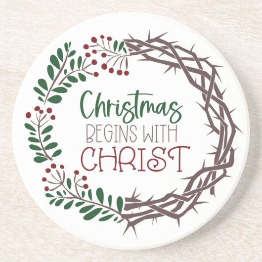 CHRISTMAS BEGINNT MIT CHRISTSTEM Untersetzer (Vorne)