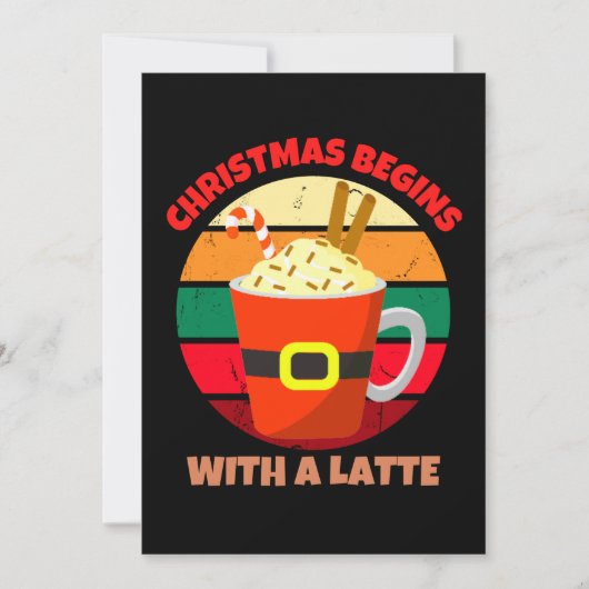 CHRISTMAS BEGINNT MIT EINER SPÄTE FEIERTAGSKARTE (Vorderseite)