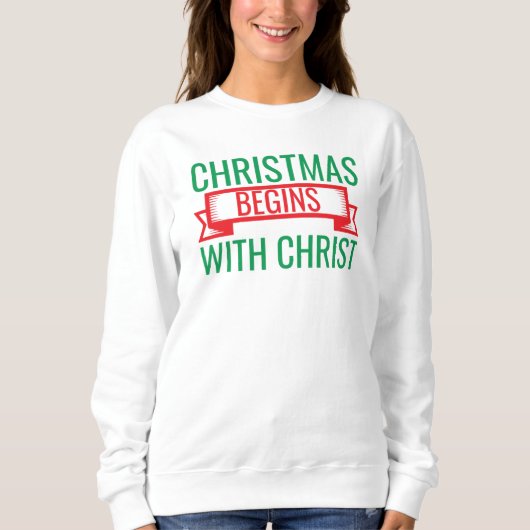 Christmas Begins with Christ-15523 T-Shirt Hoodie (Vorderseite)
