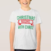 Christmas Begins with Christ-15523 T-Shirt Hoodie Tri-Blend Shirt (Vorderseite)