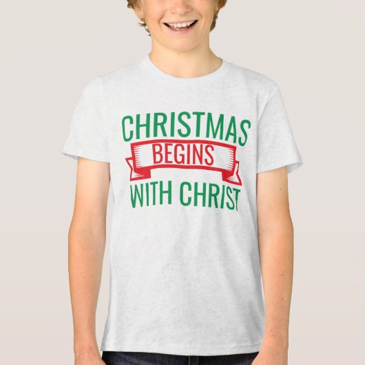 Christmas Begins with Christ-15523 T-Shirt Hoodie Tri-Blend Shirt (Vorderseite)