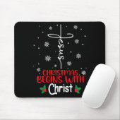 Christmas Begins With Christ Religious Christmas X Mousepad (Mit Mouse)