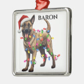 CHRISTMAS BELGIAN MALINOIS DOG LIGHTS ORNAMENT AUS METALL (Links)