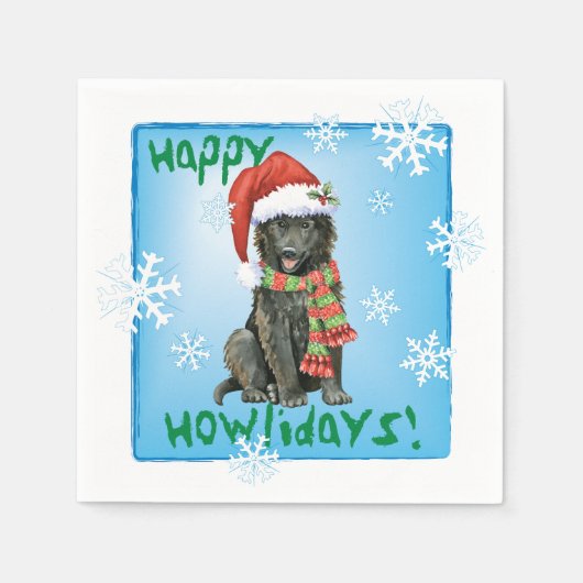 Christmas Belgium Sheepdog Napkins Serviette (Vorderseite)