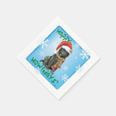 Christmas Belgium Sheepdog Napkins Serviette (Ecke)