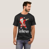 Christmas Believe Dabbing Santa Claus Kids Boys T-Shirt (Vorne ganz)