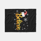 Christmas Believe Santa Claus Believe Christmas  Fleecedecke (Vorderseite (Horizontal))