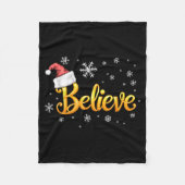 Christmas Believe Santa Claus Believe Christmas Fleecedecke (Vorderseite)
