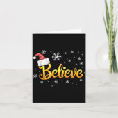 Christmas Believe Santa Claus Believe Christmas Karte (Vorderseite)