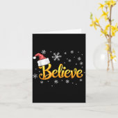 Christmas Believe Santa Claus Believe Christmas Karte (Gelbe Blume)