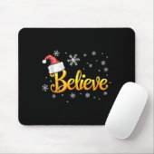Christmas Believe Santa Claus Believe Christmas Mousepad (Mit Mouse)