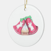 Christmas Bell Creche Keramik Ornament (Links)
