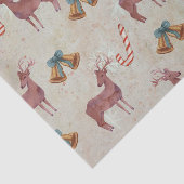 Christmas Bell Deer Candy Cane Tissue Paper Seidenpapier (Ausschnitt)