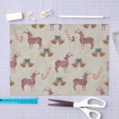 Christmas Bell Deer Candy Cane Tissue Paper Seidenpapier (Handwerk)