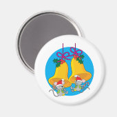 Christmas Bell Mice Magnet (Vorderseite/Rückseite)