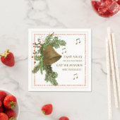 Christmas Bell Music Napkin mit Texten Serviette (Beispiel)