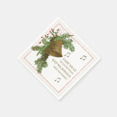 Christmas Bell Music Napkin mit Texten Serviette (Ecke)