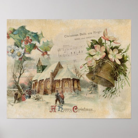 "Christmas Bell" Vintag Poster (Vorne)