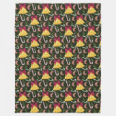 CHRISTMAS BELLS CANDYCANES & COOKIES FLEECEDECKE (Vorderseite)
