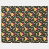 CHRISTMAS BELLS CANDYCANES & COOKIES FLEECEDECKE (Vorderseite (Horizontal))