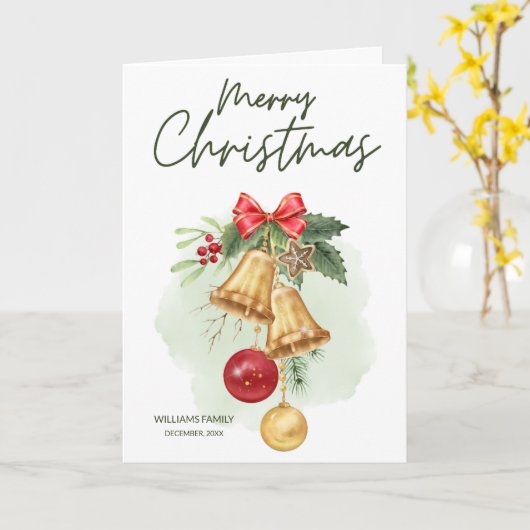 Christmas Bells  Karte (Gelbe Blume)