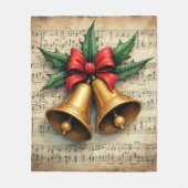 Christmas Bells on Sheet Music, Fleecedecke (Vorderseite)