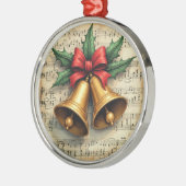 Christmas Bells on Sheet Music, Ornament Aus Metall (Links)