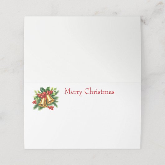 Christmas Bells Platzkarte (Außenseite Aufgefaltet)