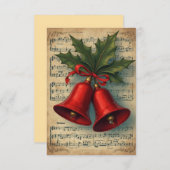 Christmas Bells Sheet Music Dankeskarte (Vorne/Hinten)
