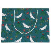 Christmas Beluga Whale Illustration Muster Große Geschenktüte (Vorderseite)