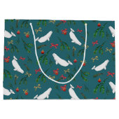 Christmas Beluga Whale Illustration Muster Große Geschenktüte (Rückseite)