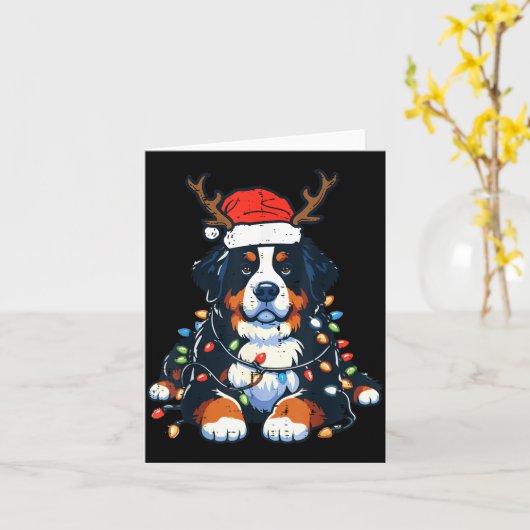 Christmas Bernese Mountain Dog Cute Xmas Pet Men W Karte (Gelbe Blume)
