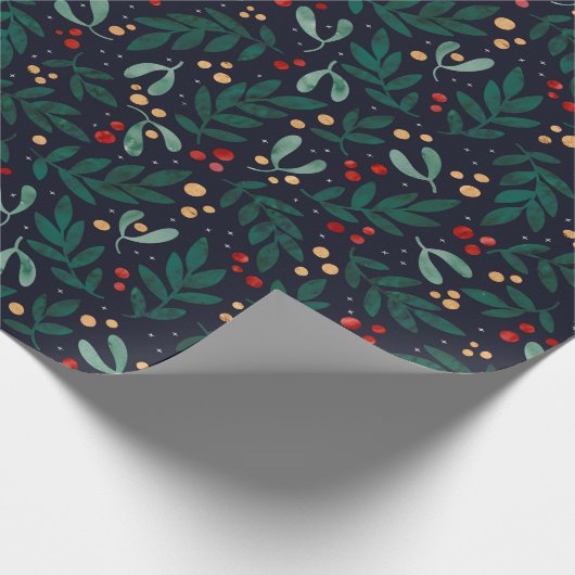 Christmas berries geschenkpapier (Ecke)