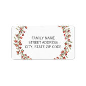 Christmas Berry Wreath | Rücksendeadresse Adressaufkleber (Vorne)